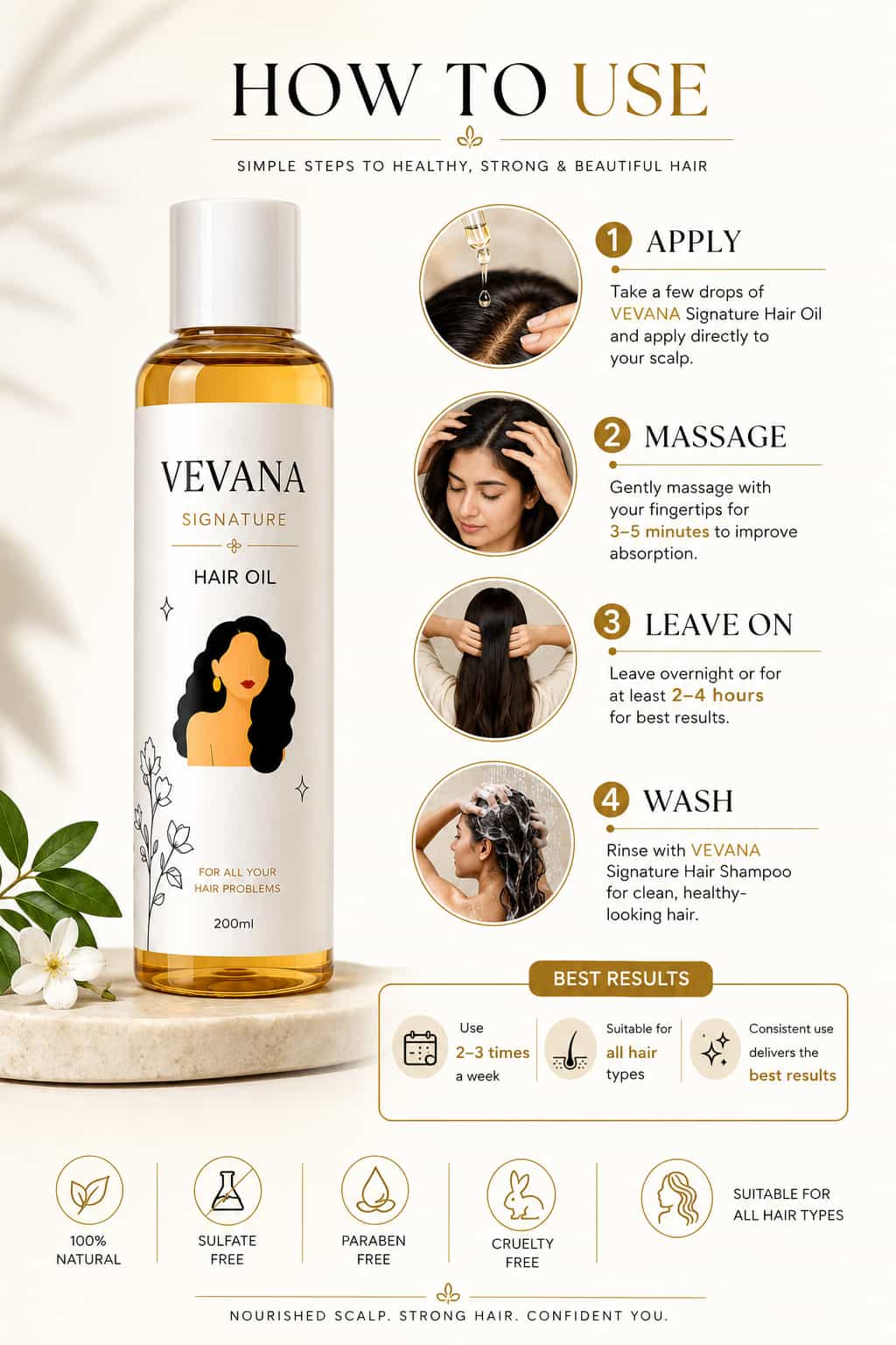 VEVANA Organic Hair Oil